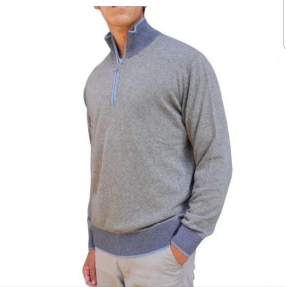 Codice Cashmere Wool Blend 1/4 Zip Pullover Italy Designer Sweater Sz XL (54) - Picture 2 of 15